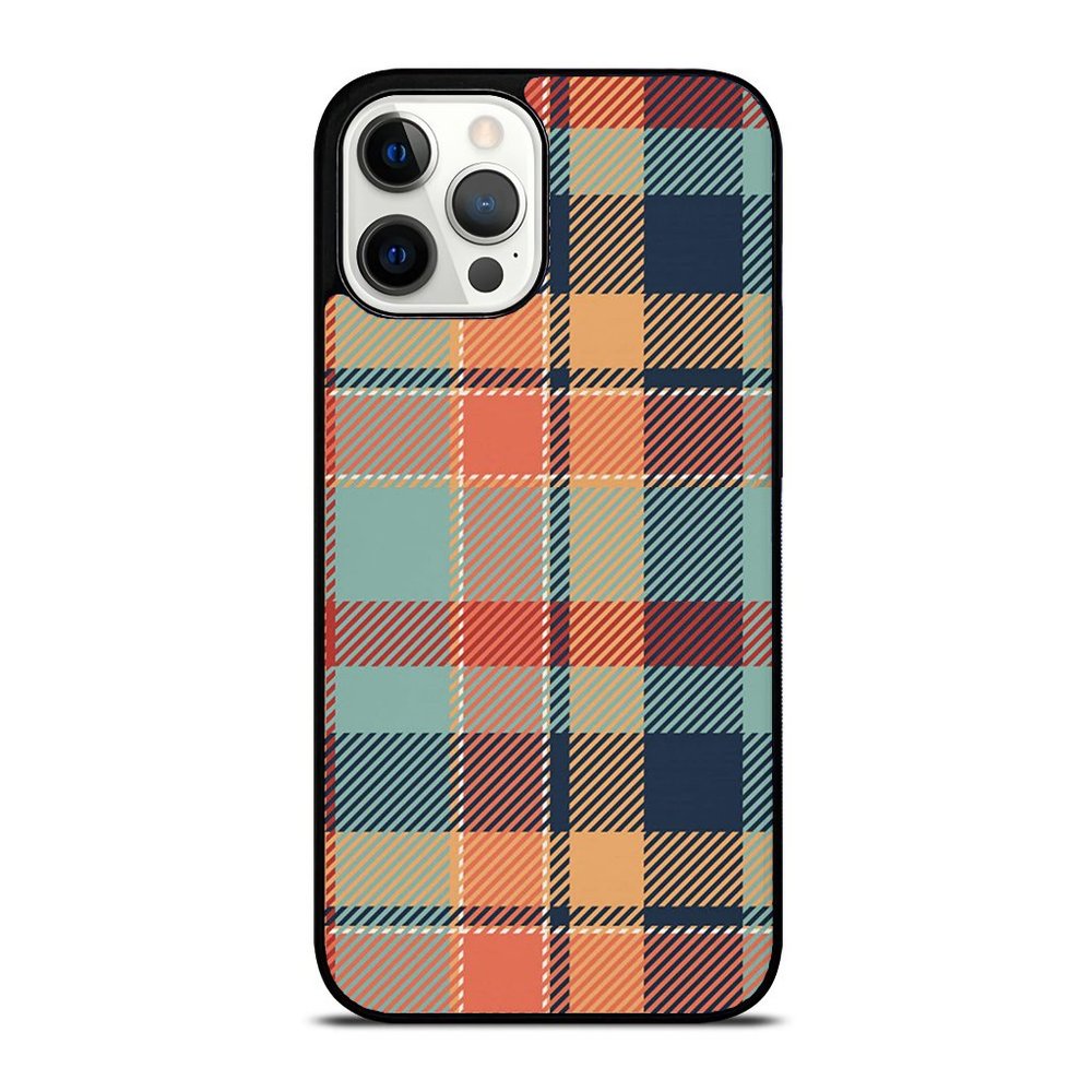 Scottish Tartan Plaid Case Scotland Orange Navy Blue Pattern iPhone Case